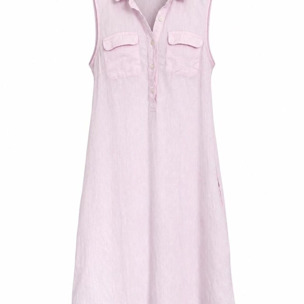 J. McLaughlin Aberdeen Pink 100% Linen Sleeveless Dress XS